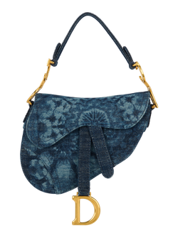 Kaleidoscope Print Mini Saddle Bag, Denim, Blue, 28-MA-0129, E, 3*